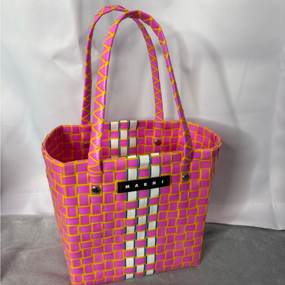 Marni Vibrant Pink and Orange Tote